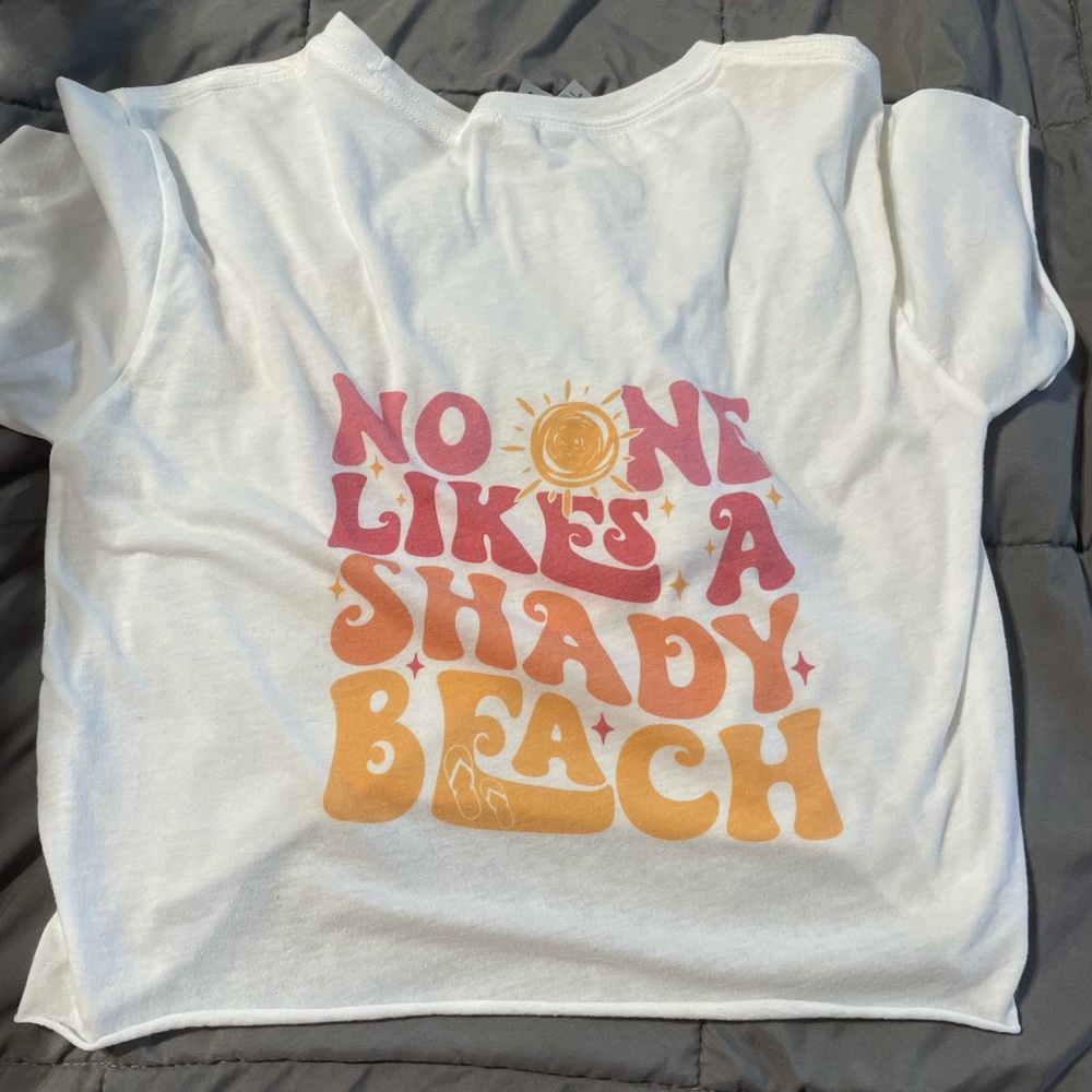 White Graphic Tee with Colorful Print